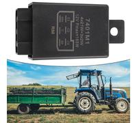 SageFurned Relé de sensor intermitente de 6 pines para tractor, coche vintage, camión y maquinaria de construcción, 12 V, compatible con OEM 335200160, conexión plana, color negro