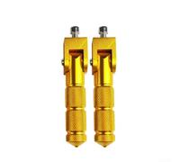 SageFurned Reposapiés de motocicleta plegable de aleación de aluminio delantero trasero pedales antideslizantes (dorado)