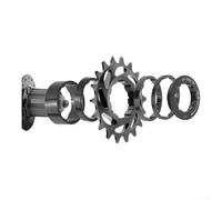 SageFurned Rueda libre de aleación de aluminio de una sola velocidad 16T o 18T, juego de engranajes de bicicleta CNC ligero con anillos espaciadores para conversión de engranajes fijos en cubos