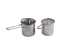 SageFurned Sartén pequeña de acero inoxidable con cesta extraíble de 12 × 127 cm - Freidora para patatas fritas, wontons y carne, utensilios de cocina resistentes en plata