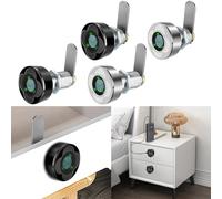SageFurned Smart - Cerradura biométrica para muebles con sensor de huellas dactilares, aleación de aluminio, batería USB para armarios y muebles de TV, color negro