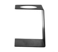 SageFurned Soporte de café hecho a mano para goteros, soporte de filtro de metal con bandeja de goteo, resistente al calor y apto para lavavajillas, diseño compacto y portátil, color negro