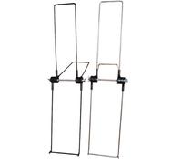 SageFurned Soporte de panel solar ajustable 360° de acero inoxidable, plegable, accesorios de camping para exteriores, 2 unidades, color plateado y negro