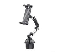 SageFurned Soporte para taza de coche de 360 grados para tablet de 4,7 a 13 pulgadas - Soporte de teléfono ajustable de ABS para GPS y streaming en el vehículo