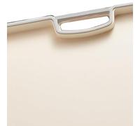 SageFurned Tabla de cortar antideslizante de doble cara de PP+PE con superficie de rallado integrada, tabla de cocina estable con borde elevado para recoger el zumo, color beige