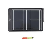 SageFurned Tabla electrónica de entrenamiento de fútbol con pegatinas magnéticas para planificación estratégica, 35,5 x 23 cm, herramienta táctica de entrenamiento de plástico negro, compatible con