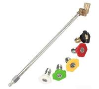 SageFurned Tubo de extensión para lavadora de alta presión con 5 boquillas para Kärcher K2 K3, acoplamiento giratorio Lanze accesorios (C)