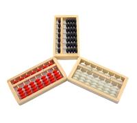 SAGELSHN Abaco Portátil Robusto Ábaco De Madera 3 Piezas con 7 Columnas, Herramienta Aprendizaje Matemáticas, Conteo Educativo For El Hogar Y Aula, Material ABS Educativos Matemáticas