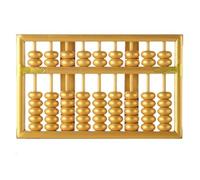 SAGELSHN Abaco Portátil Robusto Ábaco De Madera 9 Columnas, Chino-japonés, Calculadora, Herramienta Educativa Conteo Educativos Matemáticas(Gold)