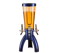 SAGELSHN Dispensador De Cerveza Dispensador De Bebidas De Torre De Cerveza De 3 L con Luz LED Brillante Y Tubo De Hielo Barril Cerveza Grifo Cerveza(Blue)