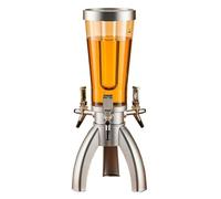 SAGELSHN Dispensador De Cerveza Dispensador De Bebidas De Torre De Cerveza De 3 L con Luz LED Brillante Y Tubo De Hielo Barril Cerveza Grifo Cerveza(Blue,Silver)