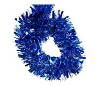 SAGELSHN Espumillon Arbol Navidad Guirnalda Navideña Metálica Colgante De Oropel For Decorar El Árbol Navidad, Hogar Y Fiestas Interior Exterior(Blue,15M)