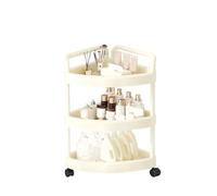 SAGELSHN Estante De Esquina Plástico For Baño, For Cocina, Triangular, Pie(Cream,42x33x67cm)