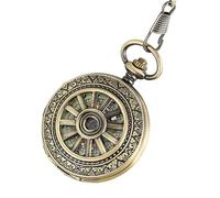 SAGELSHN Reloj de Bolsillo Unisex Diseño De Caja Reloj Bolsillo Esqueleto Movimiento Mecánico Números Arábigos Esfera Luminosa Clásico Fiestas