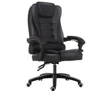 SAGELSHN Silla De Escritorio Silla De Oficina Ergonomía Escritorio Cojín Grueso Doble Cuero PU Computadora Ajustable para Trabajo con Ordenador