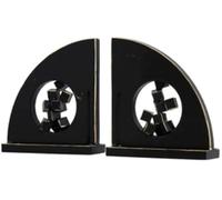 SAGELSHN Sujeta Libros para Casa Sujetalibros Elegantes Tapones De Libros Mármol Negros Decorativos Resistentes Sujetalibros para Oficina