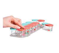 Sagely organizador inteligente de píldoras semanal - encaja 2 píldoras al día caja con envases de viaje de 7 días y recordatorio de la aplicación en menta azul/Coral