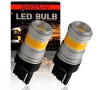 SageSunny 7440 T20 W21W WY21W led 3000K Ámbar anti-error ODB Canbus DC 10-60V 1200lm Reemplazo para luces de respaldo de automóvil, luces traseras, señales de giro, luz de posición