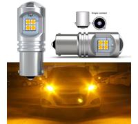 SageSunny BAU15S PY21W 7507 Bombilla LED Ámbar Amarillo Superbrillante 12SMD 3030 Chips Canbus Sin errores 1156 1156PY Luz de Señal de Giro Luz de Respaldo Lámpara Trasera DC 10-30V (2 piezas)