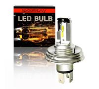 SageSunny Bombilla h5 LED P45T R2 DC 9-85v 15W 1800lm luz de cruce y luz de carretera 6000k blanca para iluminación de moto, quad, plug&play - Garantía de 12 meses