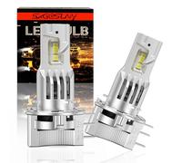 SageSunny Bombilla LED H15 sin errores, 20000lm, luz blanca pura, luz de carretera/diurna, 600% más brillante, ideal para Golf 6, Golf 7 y Ford, juego de 2, 2 años de garantía