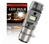 SageSunny Bombilla LED P15d h6m Faro Moto 12V-60V AC/DC,Doble Haz LED 18W 2000LM 6500K Blanco Frío, Canbus Sin Errores Sin Polaridad,1 unidad,18 Meses de Garantía