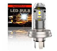 SageSunny Bombilla LED P45t R2 Faro Moto 12V-60V AC/DC,Doble Haz LED 18W 2000LM 6500K Blanco Frío, Canbus Sin Errores Sin Polaridad,1 unidad,18 Meses de Garantía