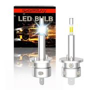 SageSunny Kit de conversión H1 LED antierror, 360°, 6000 K, blanco, 15 W, para faros de coche (2 unidades) - 18 meses de garantía