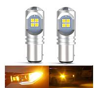 SageSunny P21/5W BAY15D 1157 Bombilla LED Ámbar Amarillo Super brillante 12SMD 3030 Chips Canbus Coche LED Luz de señal de giro Luz de respaldo Luz trasera DC 10-30V (2 piezas)