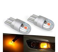 SageSunny t10 w5w luz de posición led luces nocturnas 12v 3000K ámbar naranja 168194 bombilla led intermitente luz led de noche para motocicleta - un año de garantía