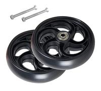 SAGIDAR 2pcs Silla De Ruedas Rueda Delantera, Ruedas Delanteras De Repuesto para Discapacitados Accesorio, Diámetro 13cm/15cm/20cm, Fácil De Desplazarse, Ruedas De Maciza, No Se Deforma Fácilmente