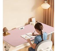 SAGIDAR 50x120cm 60x100cm Almohadilla De Escritorio, Tapete Mesa Escritorio para Escribir Antideslizante Y No Se Desplaza, Espesor 3.5mm Alfombrilla De Ratón Durable Y No Dañado(Pink,50x80cm)