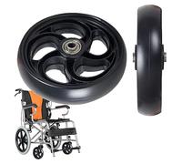 SAGIDAR Accesorios para Sillas De Ruedas Minusvalidos, Ruedas Delanteras De Repuesto 13/15/20cm, 2pcs Ruedas De Maciza, Rodamientos De Bolas Metálicos, Carga 120kg, Ruedas De Goma Antideslizantes