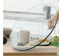 SAGIDAR Cristal Redondo Tablero De Mesa Templado Fácil De Limpiar, Tablero De Vidrio Redondas para Mesa De Comedor Placa Inferior, Cristales A Medida Espesor 7mm, para Escritorios/mesas De Café