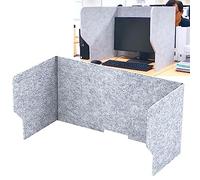 SAGIDAR Divisor Acústico para Escritorio, Mampara para Pupitres, Separador Mesas De Oficina, 60/80/100cm, 3 Lados Cubicle Panel Plegable, Reduce El Ruido Y Las Distracciones Visuales