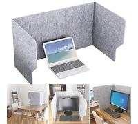 SAGIDAR Escritorio Acústico Divisor, Panel De Estudio 3 Lados-En Forma De U, con Reducción De Ruido, Espesor 9mm, 60cm/80cm/100cm Divisor De Privacidad, Separador De Mesa Oficina Plegable