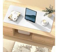 SAGIDAR Estera De Protección Escritorio Espesor 3.5mm, Tapete Mesa Escritorio para Escribir Protección Ocular, 5 Colores Disponibles, Impermeable Y Antideslizante Tapete De Escritura(White,40x120cm)