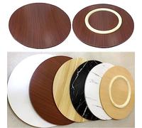 SAGIDAR Mesa Giratoria De Madera Redonda, Plato Giratorio para Mesa De Comedor, Lazy Susan Bandeja De Servicio, Ø 50cm-100cm, Superficie Lisa, con Base Silenciosa, Seguridad De Uso