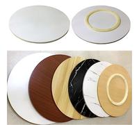 SAGIDAR Mesa Giratoria De Madera Redonda, Plato Giratorio para Mesa De Comedor, Lazy Susan Bandeja De Servicio, Ø 50cm-100cm, Superficie Lisa, con Base Silenciosa, Seguridad De Uso