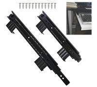 SAGIDAR Mesas Guia Extensible, Rieles para Cajones 2 Piezas, 24cm/29cm Guía Portateclados, Guía Telescópica Desmontable, Silencioso Y Suave, Accesorios para Muebles De Oficina Y Hogar
