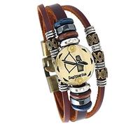 Sagitario - Pulsera de cuero con cuentas para mujer, regalo de joyería, bonito e inteligente
