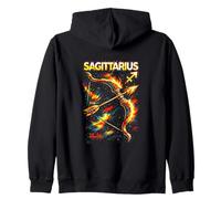 Sagitario Zodiaco como Arquero Arco Flecha Signo de Fuego Sudadera con Capucha