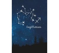 Sagittarius Constellation Journal Notebook - Night Sky with Landscape Silhouette: 6"x9" Paperback College Ruled Composition Notebook, 120 lined pages, ... Birthday Gift (November 22 - December 21)