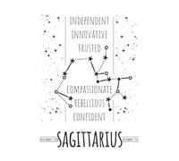 Sagittarius Constellation Zodiac Journal: Black and White Astrology Themed Composition Notebook, Diary, or Daily Log for Astronomy Lovers | 6x9 Inches | 50 Pages | Paperback