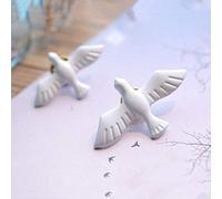 SAGIUSDM 2 Piezas Broche de Golondrina Acrílico Vintage Blanco Paloma de la Paz Animal Aves Broche Pin Joyería de Moda Accesorios de niña para Mujeres