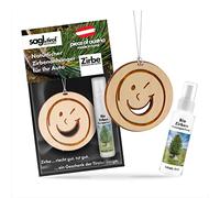 sagl.tirol Auto Aroma de madera de pino [100 % orgánico] Incluye perfume de pino cembro 5 ml I diferentes diseños I aroma natural para coche I Auto Fragancia interior I Auto Ambientador I Auto