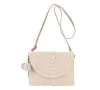 Sagnello da spiaggia - Borsa della frizione di paglia | Straws Tote Bag Borse | Borsa intrecciato per vacanza con un pendente a palla , borsa da spiaggia chic, accessori per polso a marcia per d