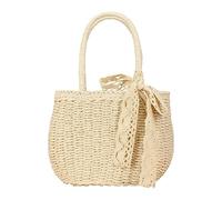 Sagnello da spiaggia - Borsa estiva intrecciata, borsa di grande capacità leggera | Borse boho paja, impugnatura a spalla , stoccaggio della chiusura della cerniera, elegante accessorio di m, beige