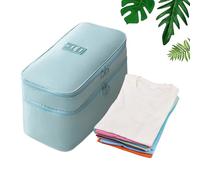 Sagnose - Bolsa organizadora de viaje con compartimentos con cremallera | Almacenamiento de lencería para sujetadores, bragas, artículos de tocador, maquillaje, cubo de empaque