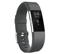 Sago - Correa de repuesto compatible con Fitbit Charge 2, clásica, correa de muñeca para mujeres y hombres, pequeña y grande, Grande, Silicona